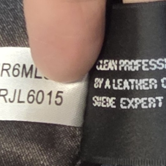 Vintage Marvin Richards Leather & Satin Brown Teddy Jacket with Fox Fur Trim - Picture 8 of 11